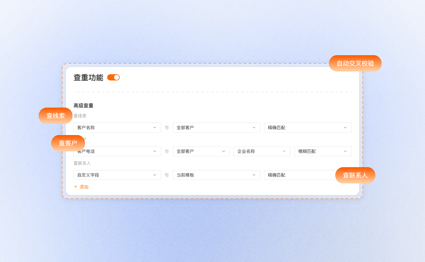 客户查重示意图